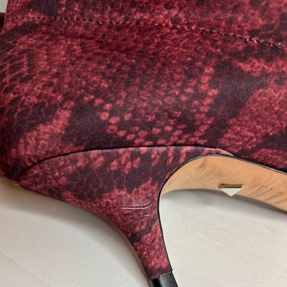 Schutz Red Python snakeskin heel booties Size 7 - Picture 7 of 7
